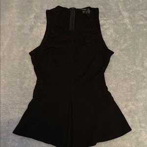 Guess Black Sleeveless Lace Panel blouse